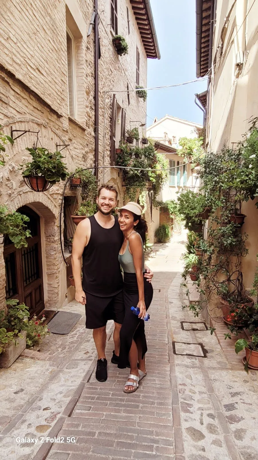 Walking the charming medieval streets of Spello, Italy